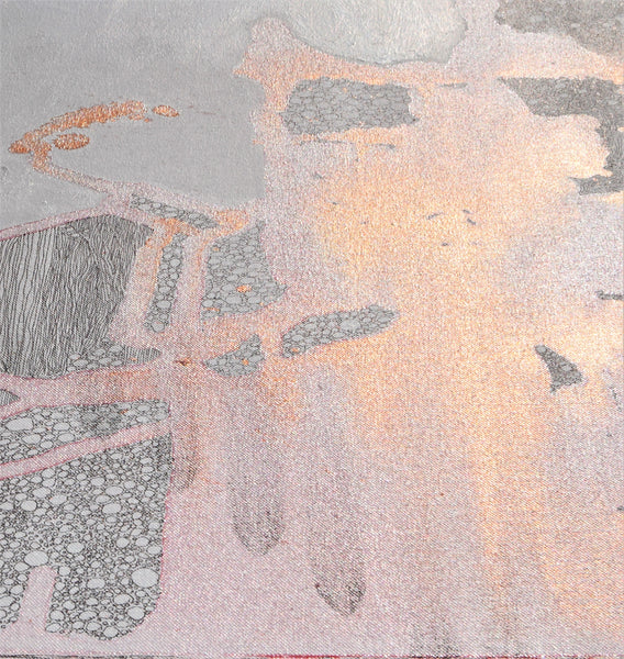 Hope:  Copper and Reds  40 x 30" Acrylic and Ink on Canvas