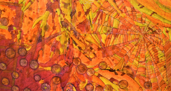 Ordinary Heroes 48 x 48" acrylic and ink on canvas, framed