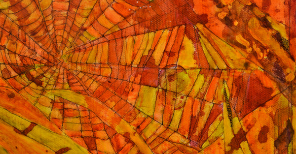 Ordinary Heroes 48 x 48" acrylic and ink on canvas, framed