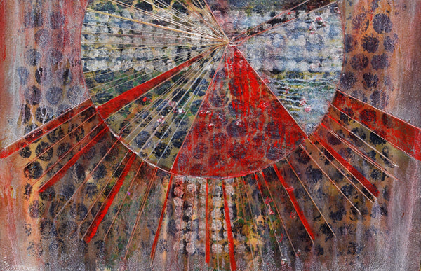 Reflections 17 x 26 inches mixed media on paper