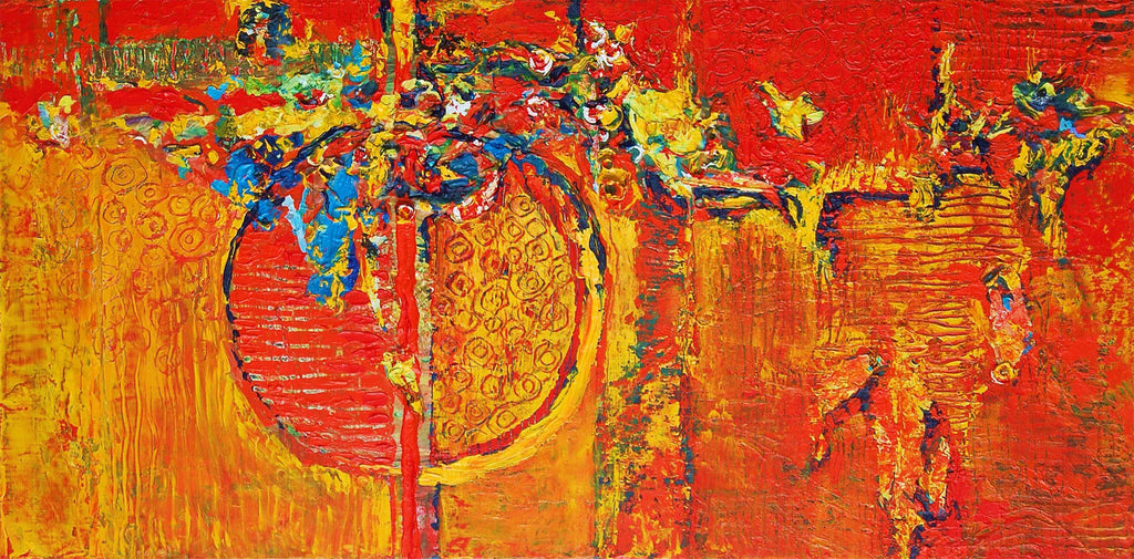 Late Blossoms 12 X 24 Inches - Acrylic On Canvas