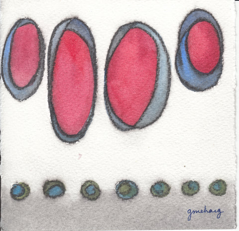 Voices  5.5 x 5.5" watercolor