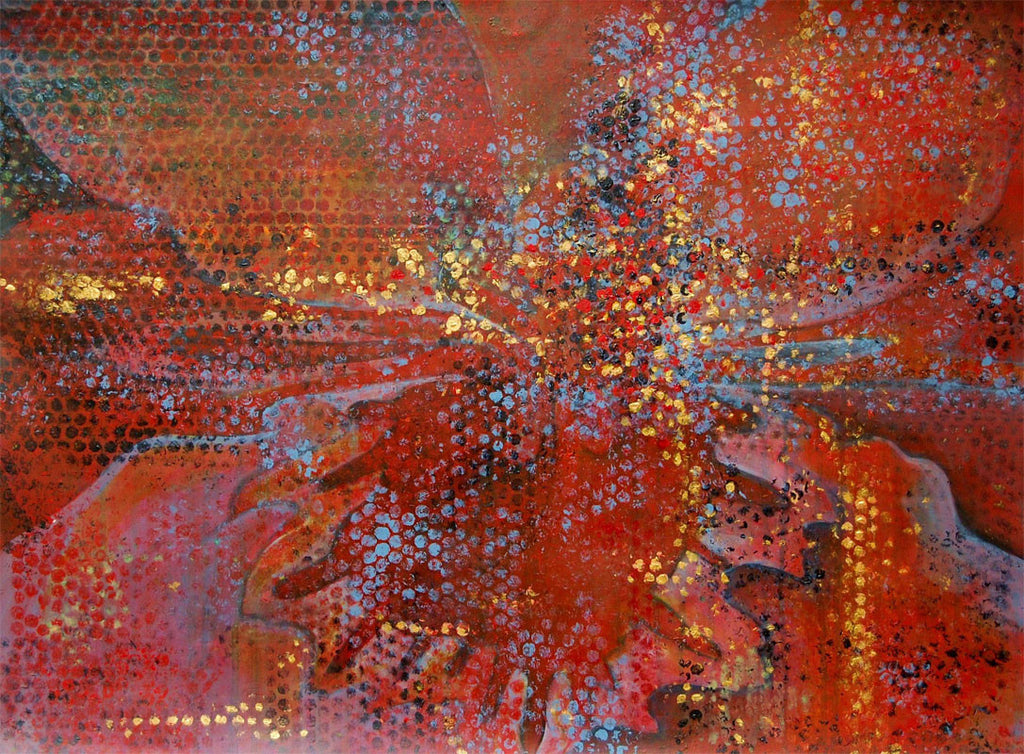 Blooming In Adversity 22 X 30 Inches - Acrylic On Watercolor Paper